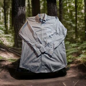 Brooks Brothers 346 Shirt Men's‎ XL -16 -32/33 Blue White Micro Window Pane 1037